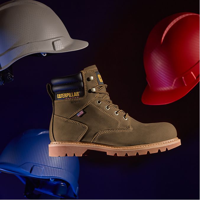 Cat Second Shift USA 6" Edición Especial Botas de Trabajo Caterpillar Impermeables con Punta de Acero para Hombres - Imagen 2