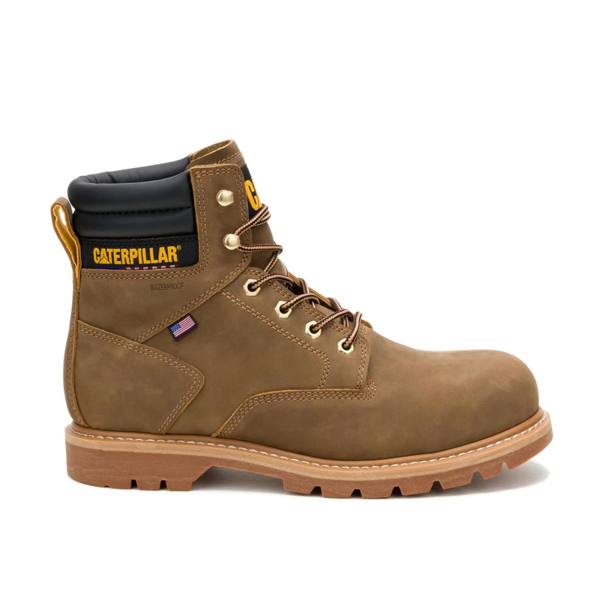 Cat Second Shift USA 6" Edición Especial Botas de Trabajo Caterpillar Impermeables con Punta de Acero para Hombres