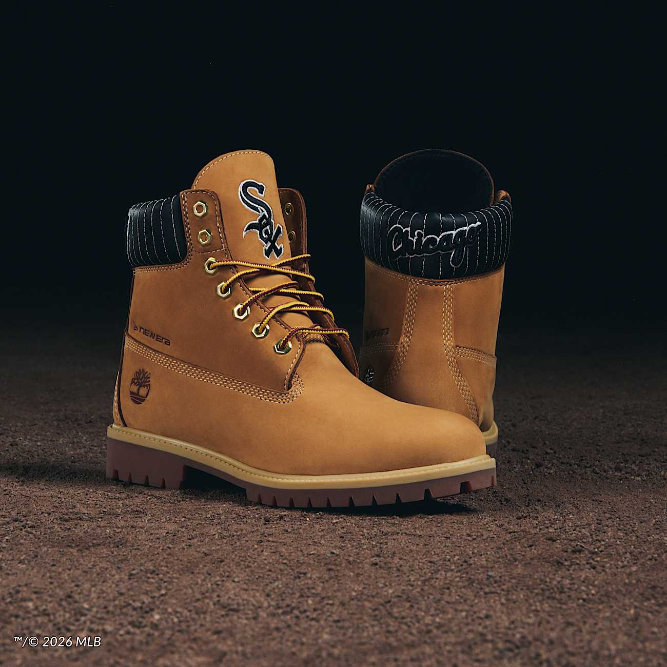 Timberland x New Era Chicago Withe Sox Botas Impermeables Edición Limitada para Hombres - Imagen 2