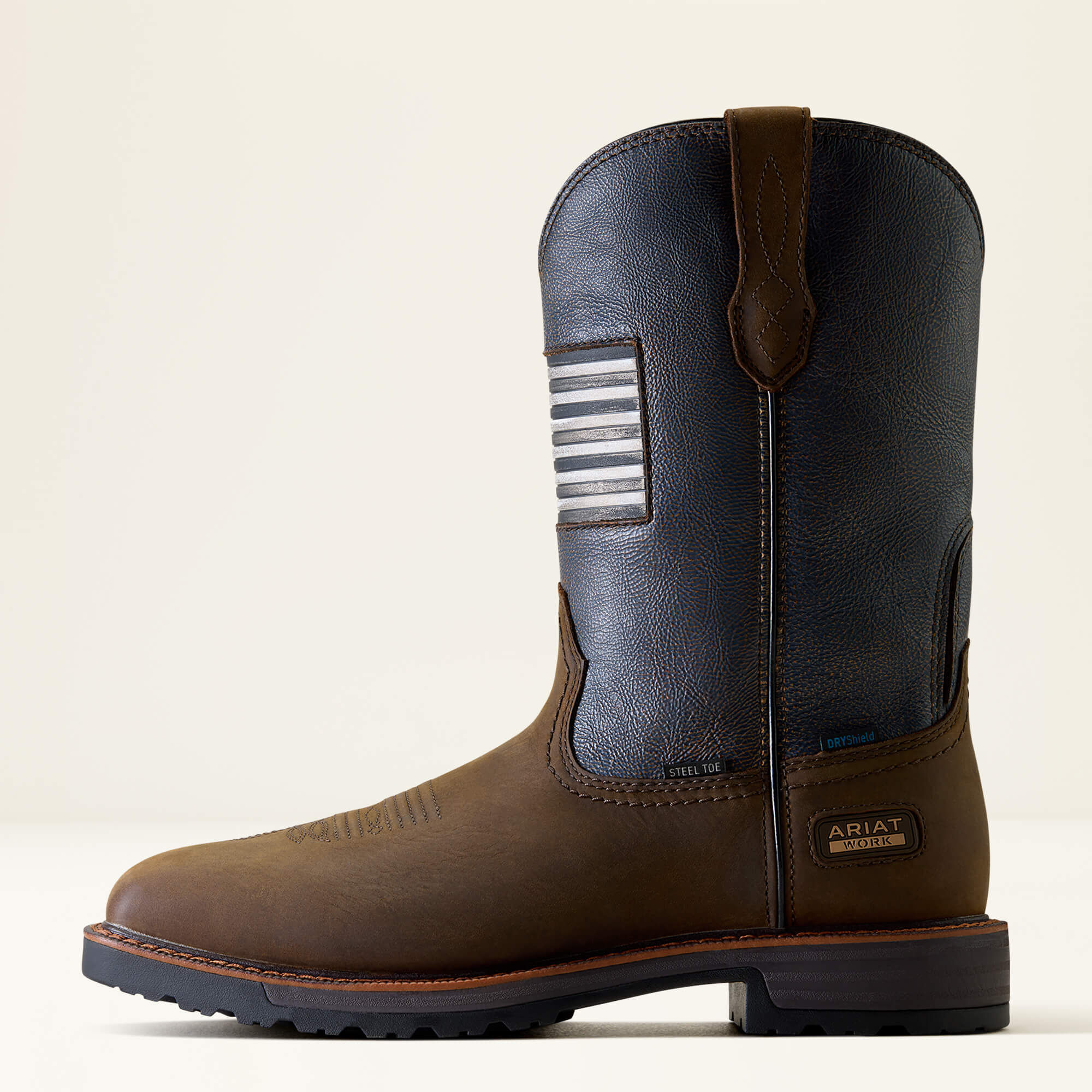 Ariat Work Activator Patriot Botas de Trabajo Impermeables con Punta de Acero cuadrada ancha para hombres - Imagen 2