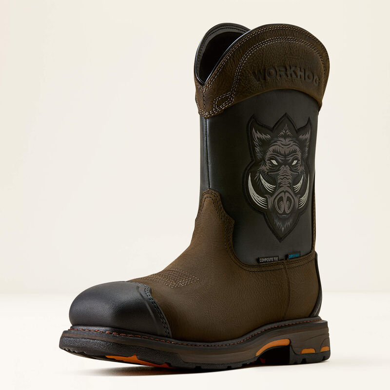 Ariat Work WorkHog Full Boar Botas de Trabajo Impermeables con Punta de Seguridad Cuadrada Ancha Compuesta de Carbono para Hombres